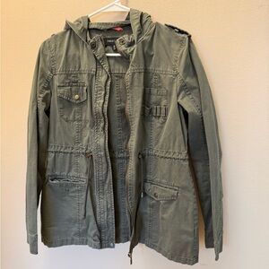 New Look Olive Green Hooded Utility Jacket – Women’s M